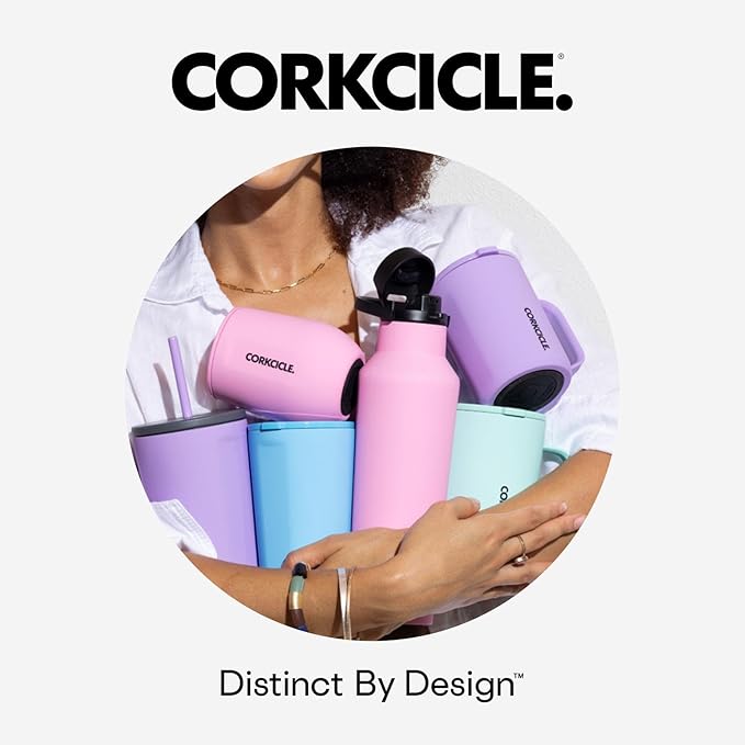 Corkcicle Sport Canteen - Keeps Drinks Cold 25 Hours - Stainless Steel Water Bottle - Triple-Insulated - Spill-Proof - Summer Drinkware Gift - Keeps Drinks Ice Cold - 20 oz - Matte Black