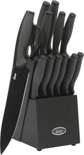 Oster Slicecraft 14 Piece High Carbon Stainless Steel Knife Block Cutlery Set - Black- Cuchillos Para Cocina