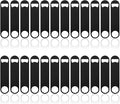 24 Pack Flat Beer Bottle Opener 5 inch Heavy Duty Stainless Steel Flat Bottle Opener Metal Beer Bottle Openers Black Beer Openers for Bartender Kitchen Bar or Restaurant (Black, 5 inch)