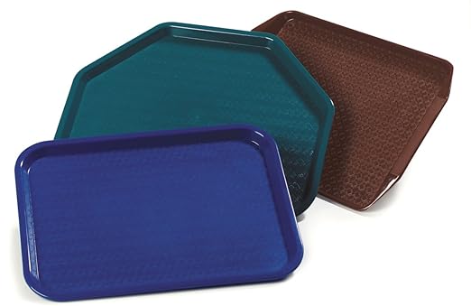 Carlisle FoodService Products CT121661 Cafe Standard Plastic Cafeteria/Fast Food Tray, NSF Certified, BPA Free, 16" Length x 12" Width, Burgundy (Pack of 24)