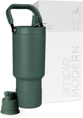 Simple Modern Trek Pivot | 30oz Flip Straw Tumbler with Handle | Water Bottle & Boot | Interchangeable Straw & Chug Lids | Insulated Stainless Steel Jug | Gym Sports Outdoors | Forest