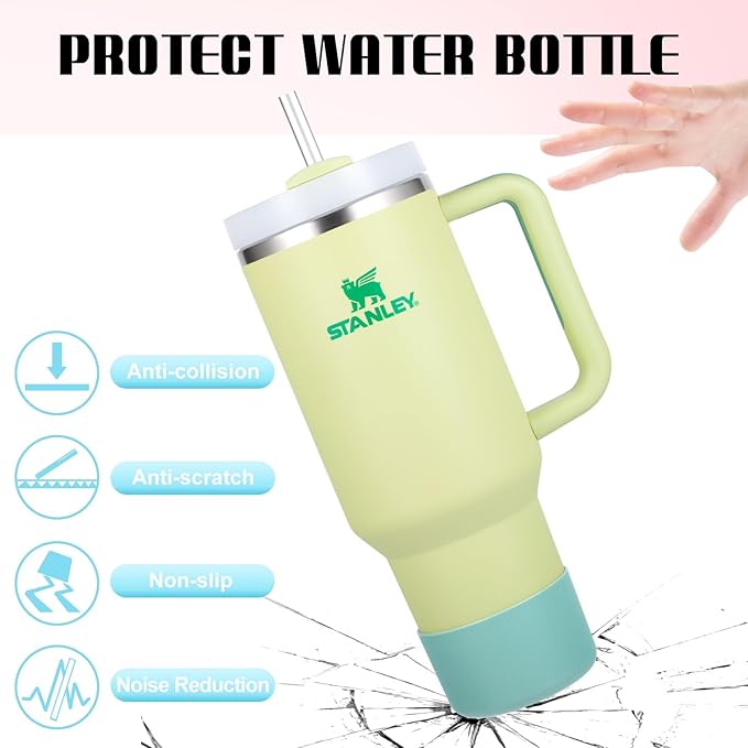Silicone Boot for Hydro Flask 12-40 OZ Water Bottle, Boot for Stanley Cup 40 30 OZ, Bottom Boots for Hydroflask Sports Water Bottles, Silicone Bottom Cover Sleeve