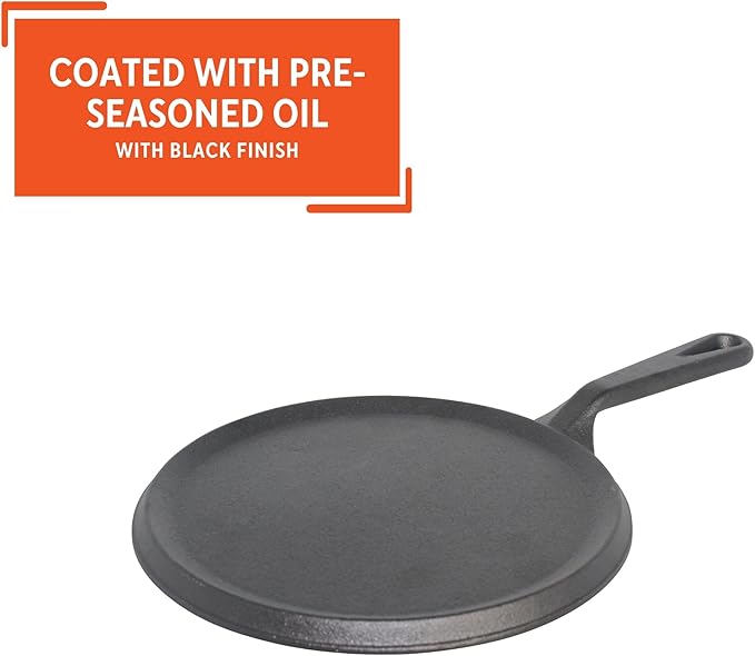 IMUSA 9.5in Cast Iron Preseasoned Comal