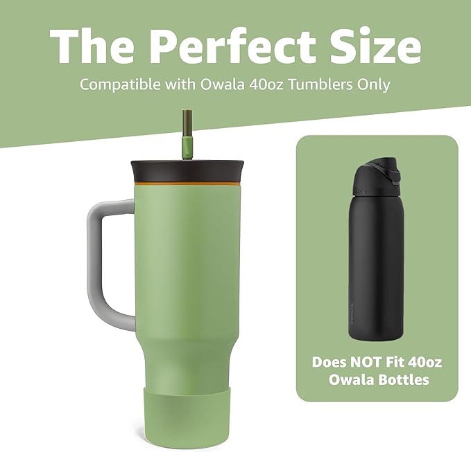 Jmoe USA Silicone Sleeve for Owala 40oz Tumbler | Fits Handle Tumbler Only | Anti-Slip Boot | Protects Against Dents & Scratches | Protector for Bottom of Cup | BPA Free (Camo Cool)