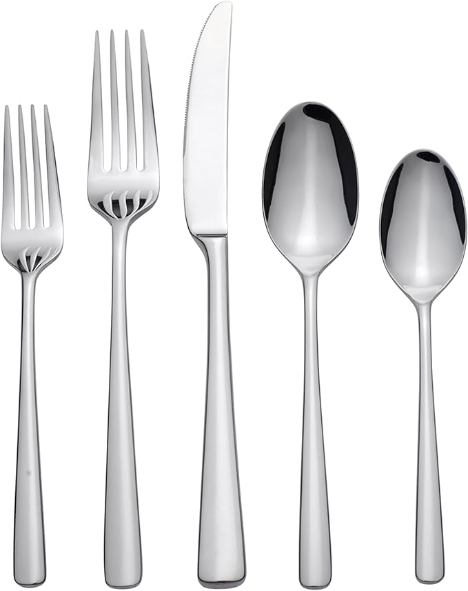 Oneida B1013020Al20 Doublet 20 Piece Everyday Flatware Set, Service For 4