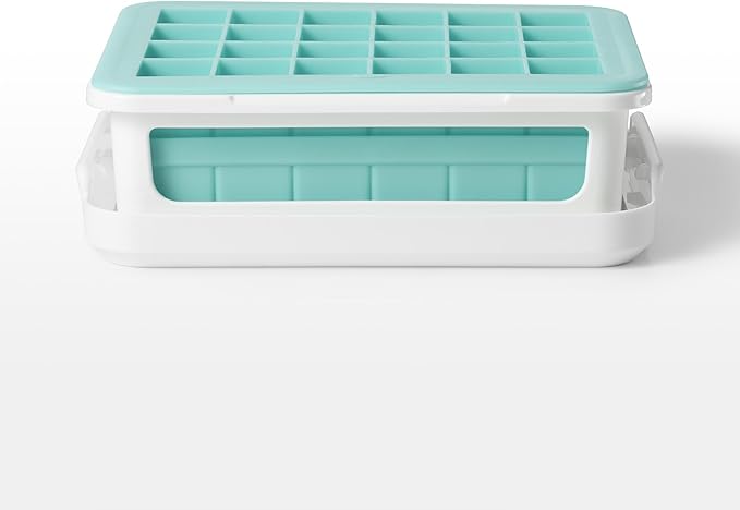 OXO Good Grips Silicone Small Ice Cube Tray with Lid | Ideal for Cocktails