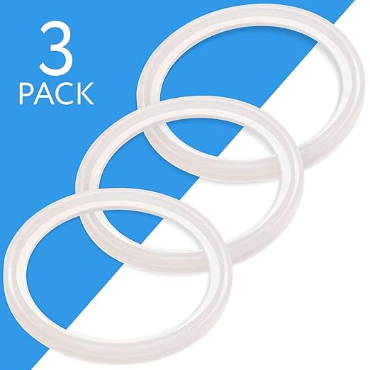 Impresa Silicone Gasket Replacement Kit - Thermos Rubber Seal Replacement - Leak-Proof Vacuum Seal Jar - Compatible with Thermos 10 oz Food Jar - White, Pack of 3