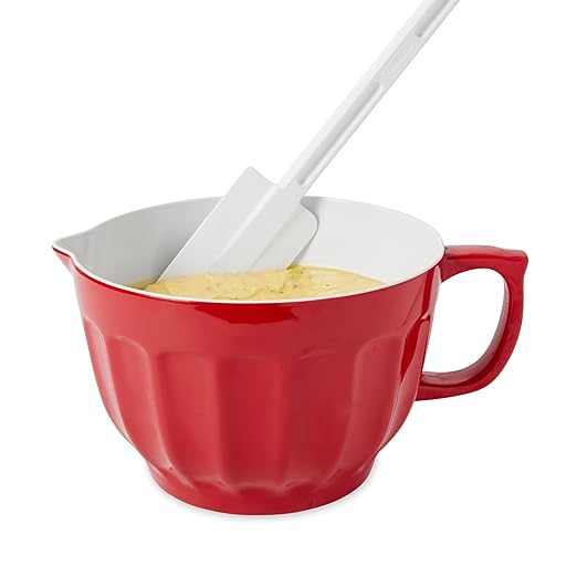 Rubbermaid Commercial Products Scraper Spatula/Food Scraper 13.5-Inch Dishwasher Safe White Heavy Duty Rubber Silicone Spatula for Resturant/Home Cooking/Baking