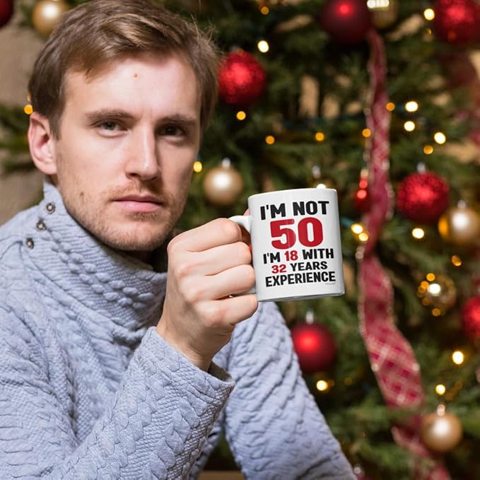50th Birthday Mug, 1975 Vintage Coffee Cup for Women, Men, Her, Him, Best Fabulous Gift Idea for Wife, Husband, Mom, Dad, Sister, Friend Turning Fifty, Funny Gag Present, Happy 50 Year Old Celebration