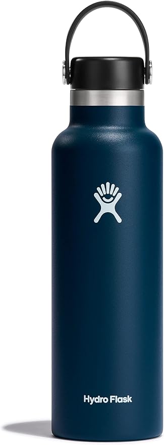 Hydro Flask Water Bottle - Insulated Stainless Steel - Non Spill, Leakproof in 21 Oz Indigo Blue