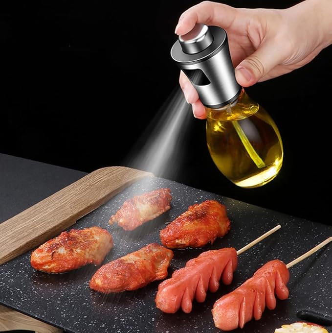 Olive Oil Sprayer Mister for Cooking Oil Spritzer for Air Fryer,Oil Spray Bottle for Vinegar Kitchen Gadgets for BBQ,Making Salad, Baking, Grilling (200ml)