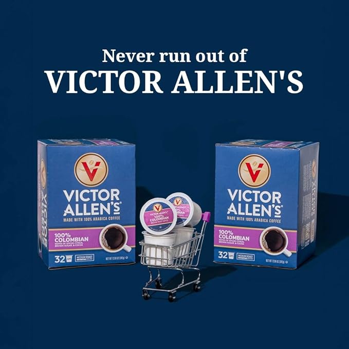Victor Allen's Coffee Variety Pack (Morning Blend, 100% Colombian, Donut Shop Blend, French Roast), 42 Count, Single Serve Coffee Pods for Keurig K-Cup Brewers