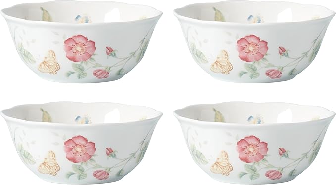Lenox Butterfly Meadow 4-Piece Large All-Purpose Bowls, 4.03, Multi