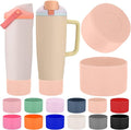 Mity rain 2PCS Protective Silicone Boots for Owala 30oz & 40oz FreeSip Sway Bottles & Tumblers - Accessories for owala, Enhances Stability & Prevents Scratches (Light Peach)
