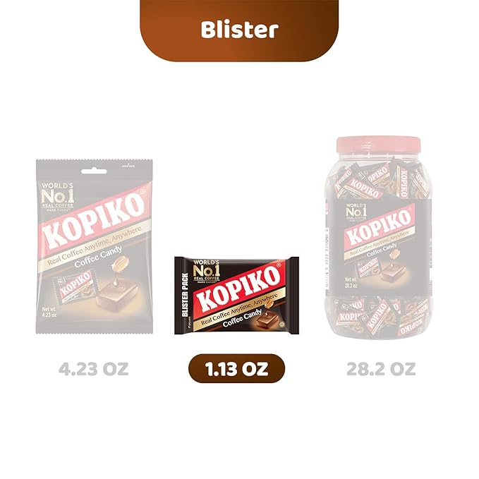 Kopiko Coffee Candy – Bold-Tasty Hard Candy from Indonesia with Real Coffee Extract – A Satisfying Boost for On-the-Go Energy (4-Pack 4.23 oz Each)