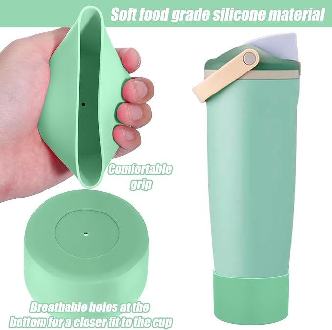 Mity rain 2PCS Protective Silicone Boots for Owala 30oz & 40oz FreeSip Sway Bottles & Tumblers - Accessories for owala, Enhances Stability & Prevents Scratches (Sage Green)