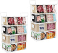 Freezer Storage Organize Baskets - 8 Pack Stackable Deep Freezer Organizer Bins for Most 7 Cu.FT Chest Freezer with Handles, Sturdy but Light, Metal Coated, Add Space, Easy to Reach