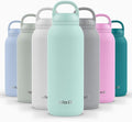 Ello Cooper Twist 40oz Stainless Steel Water Bottle with Chug Lid | Leak Proof | Double Walled and Vacuum Insulated | Built in Carry Loop | Dishwasher Safe | Yucca