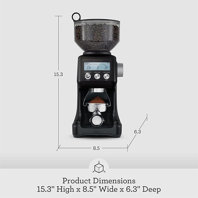Breville the Smart Grinder Pro BCG820BST, Black Stainless Steel