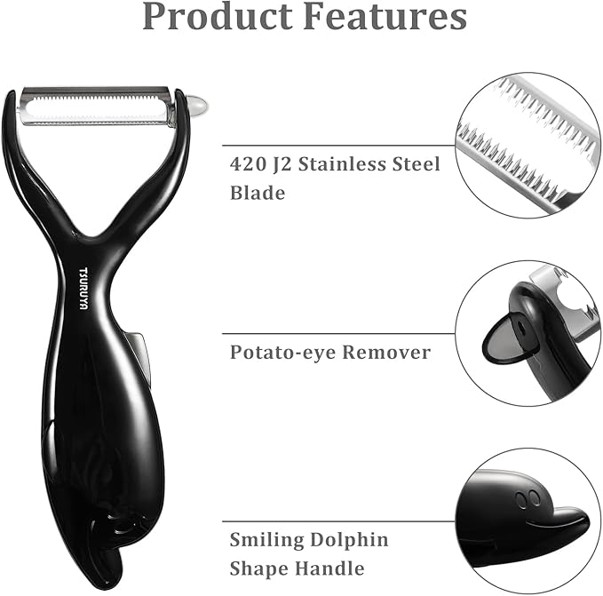 Potato Peelers with Eye Remover - Ultra Sharp Kitchen Peelers for Veggie, Fruit, Dishwasher Safe