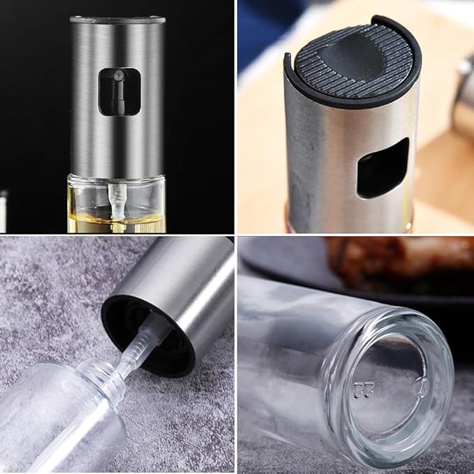 Oil Sprayer for Cooking Olive Oil Sprayer Mister for Air Fryer Vegetable Vinegar Oil Portable Mini Kitchen Gadgets for Baking,Salad,Grilling,BBQ,Roasting(1 Pack)