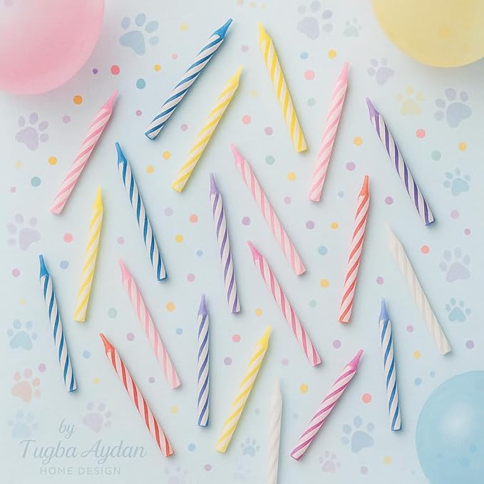 by Tugba Aydan - Birthday Candle - 144 Count Mix Color Birthday Candles for Cake, Cake Candle for Birthday, Party Small Candles…