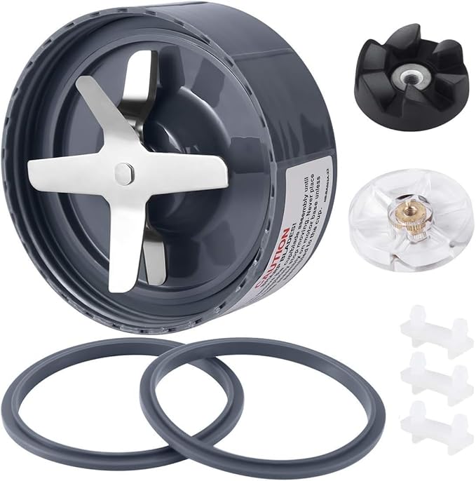 8 Pieces Blender Replacement Parts Extractor Blade for NutriBullet 600w 900w including Gasket Shock Pad and Gear