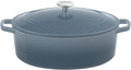 Cuisinart Chef's Classic Enameled Cast Iron Oval Covered Casserole (Gradient Navy, 7- Quart)