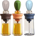 Oil Dispenser with Brush - 3 Pack 2 IN 1 Olive Oil Dispensing Bottle with Basting Brush for Cooking Frying Baking Kitchen, 180ml, T-OB21 Blue+Grey+Green