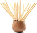 HOPELF 7 inch Semi Point Bamboo Skewers - 5mm Thick Natural Bamboo Sticks For BBQ Caramel,Candy Apple Sticks, Corn Dog,Corn Cob,Cookie,Lollipop,Kabob,Gril.(100 pcs)