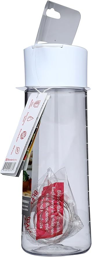 Whiskware Tritan Plastic Salad Dressing Bottle with BlenderBall Whisk, Leak Proof Salad Dressing Shaker Bottle for Fresh, Homemade Dressings