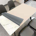 Leather Table Cover,1.8mm Thick,42x90 Inch Table Protector,Table Protector for Dining Room Table,Dining Table Cover,Table Top Cover.(Off White+Light Gray,42x90)