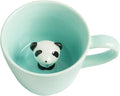 DIHOclub Panda Ceramic Cup Hidden 3D Animal Inside Mug,Cute Cartoon Handmade Figurine Mugs,Holiday and Birthday Gift for Coffee & Tea Lovers,12 OZ (Blue)