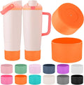Mity rain 2PCS Protective Silicone Boots for Owala 30oz & 40oz FreeSip Sway Bottles & Tumblers - Accessories for owala, Enhances Stability & Prevents Scratches (Orange)