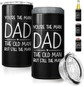 SANDJEST 4-in-1 Dad Tumbler Gifts for Dad from Daughter Son - 12oz Funny Old Man Dad Can Cooler Tumblers Cup - Stainless Steel Insulated Cans Coozie Christmas, Birthday, Father's Day Gift