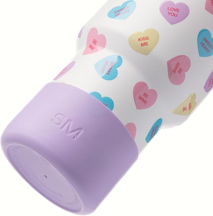 Simple Modern Valentine's Day Trek Pivot | 30oz Flip Straw Tumbler with Handle | Gifts for Her | Water Bottle & Boot | Interchangeable Straw & Chug Lids | Stainless Steel Jug | Word Hearts