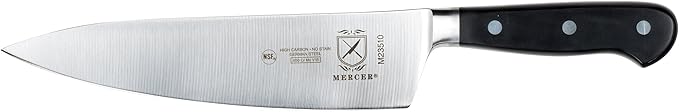 Mercer Culinary M23500 Renaissance 6-Piece Forged Knife Block Set, Tempered Glass Block