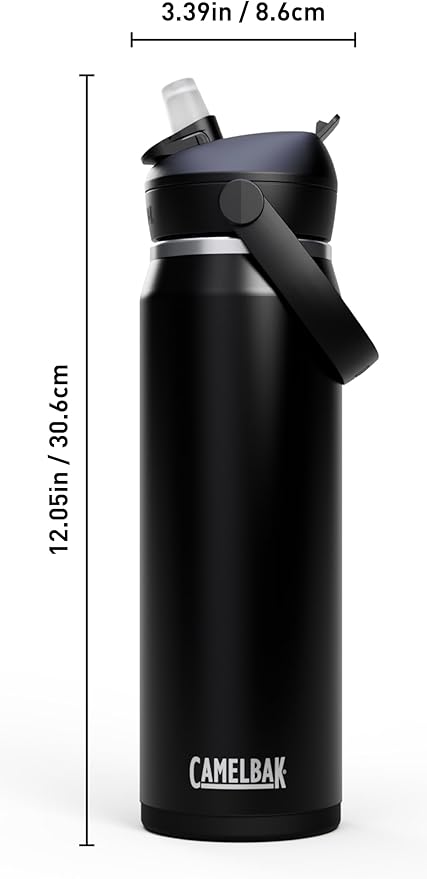 CamelBak Thrive Flip Straw Insulated Stainless Steel Water Bottle Black, 25oz