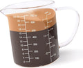 Newness Glass Measuring Cup with Handle, 700 ML (0.7 Liter, 2 3/4 Cup) Measuring Cup with Three Scales (OZ, Cup, ML/CC) and V-Shaped Spout, Measuring Beaker for Kitchen or Restaurant, Easy to Read