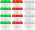 EONJOE 8 oz Small Freezer Containers with Lids Stackable Plastic Food Storage Container 1 Cup Meal Prep Bowls Airtight Dishwasher Safe,12-pack