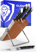 Dalstrong Knife Block Set - 5 Piece - Gladiator Series - with Modular, Multi-Level Block - German High Carbon Steel - Premium ABS Black Handles - NSF Certified