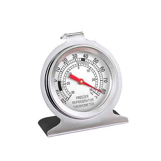 Stainless Steel Refrigerator Freezer Thermometer Large Dial Thermometer (12 Pack)