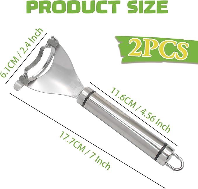Murtenze 2PCS Quick Corn Peeler Cutter Corn Planer, Stainless Steel Corn Thresher Cob Stripper Tool, Cob Corn Kernel Remover with Ergonomic Handle