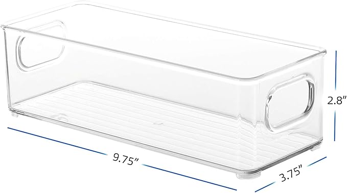 STORAGEBUD Fridge Organizer - 2 Pieces Refrigerator Organizer Bins - Pantry Organization and Storage for Fridge & Refrigerator- BPA Free Freezer Organizer Bins