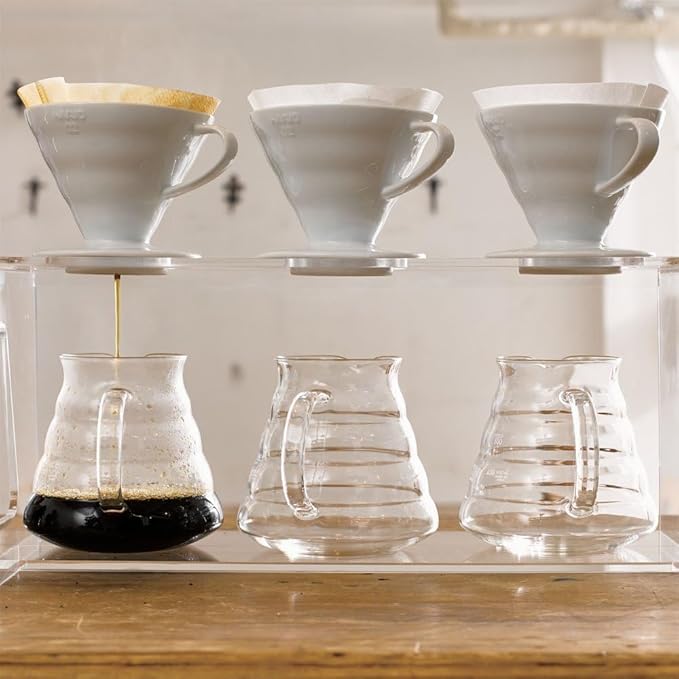 Hario V60 Ceramic Coffee Dripper, Size 01, Red