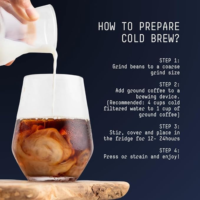 Stone Street Cold Brew Coffee, Strong & Smooth Blend, Low Acid, 100% Arabica, Gourmet Coffee, Whole Bean, Dark Roast, Colombian Single Origin, 5 LB