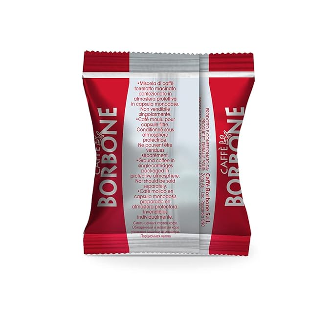 Caffè Borbone Red Blend Nespresso Compatible Espresso Coffee Pods, 100 Count Espresso Pods