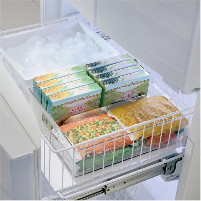 iDesign Divided Pantry Bin with Handles for Pantry, Refrigerator, or Freezer - Set of 6 - Clear