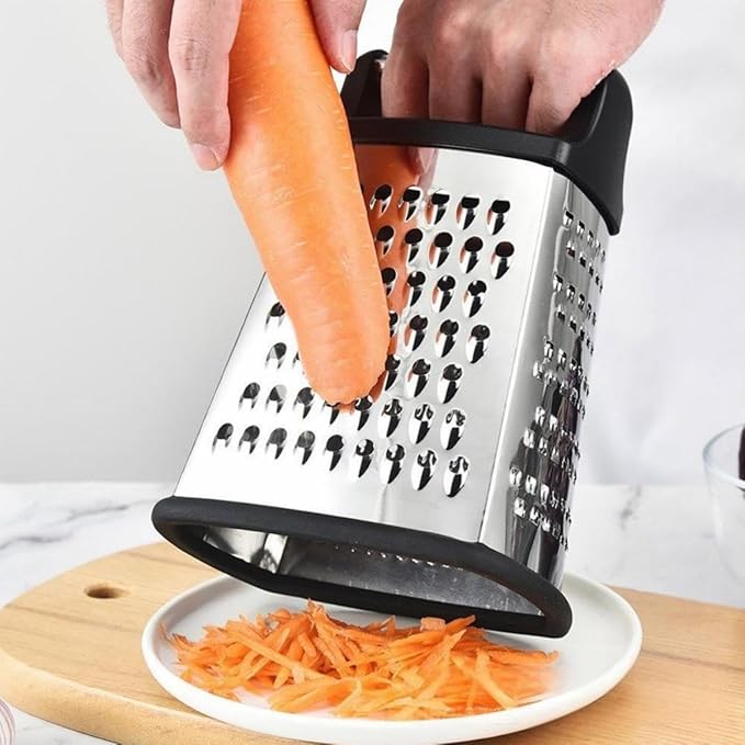 Multifunctional Stainless Steel Grater Slicer with Handle, Large 4 Sides Cutter for Ginger, Garlic, Cucumbers, Carrots, Cheese, Potato，Dishwasher Safe （ Mint）