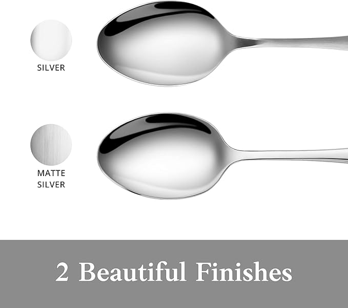 Artaste Rain 18/10 Stainless Steel (Silver (Set of 12), Teaspoon (6.25-Inch))